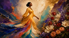 Load image into Gallery viewer, Petals and Poise — 10-Piece Black Woman Floral Frame TV Art Collection | 4K &amp; 8K
