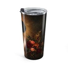 Load image into Gallery viewer, 20oz Black Art Portrait Tumbler — Elegant Romantic Floral Travel Cup