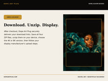 Load image into Gallery viewer, Royal Bloom Reverie — 10-Piece Black Woman Frame TV Art Collection | 4K &amp; 8K