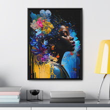 Load image into Gallery viewer, Black Art Gallery Canvas Wrap, Afrocentric Gift, Juneteenth Gift, Vertical Frame