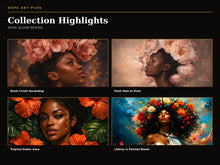 Load image into Gallery viewer, Royal Bloom Reverie — 10-Piece Black Woman Frame TV Art Collection | 4K &amp; 8K