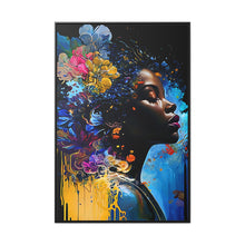 Load image into Gallery viewer, Black Art Gallery Canvas Wrap, Afrocentric Gift, Juneteenth Gift, Vertical Frame