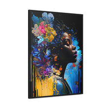 Load image into Gallery viewer, Black Art Gallery Canvas Wrap, Afrocentric Gift, Juneteenth Gift, Vertical Frame