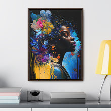 Load image into Gallery viewer, Black Art Gallery Canvas Wrap, Afrocentric Gift, Juneteenth Gift, Vertical Frame
