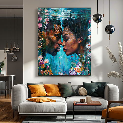 Healing Art Print, Relationship Therapy Decor, Couples Counseling Decor, Ready to Frame