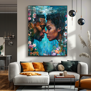 Healing Art Print, Relationship Therapy Decor, Couples Counseling Decor, Ready to Frame