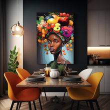 Load image into Gallery viewer, Fruit Woman Gardening Gift Black Art Vertical Poster