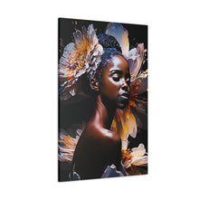 Load image into Gallery viewer, Floral Abstract Canvas Gallery Wrap, Afrocentric Gift for Her, Botanical Art