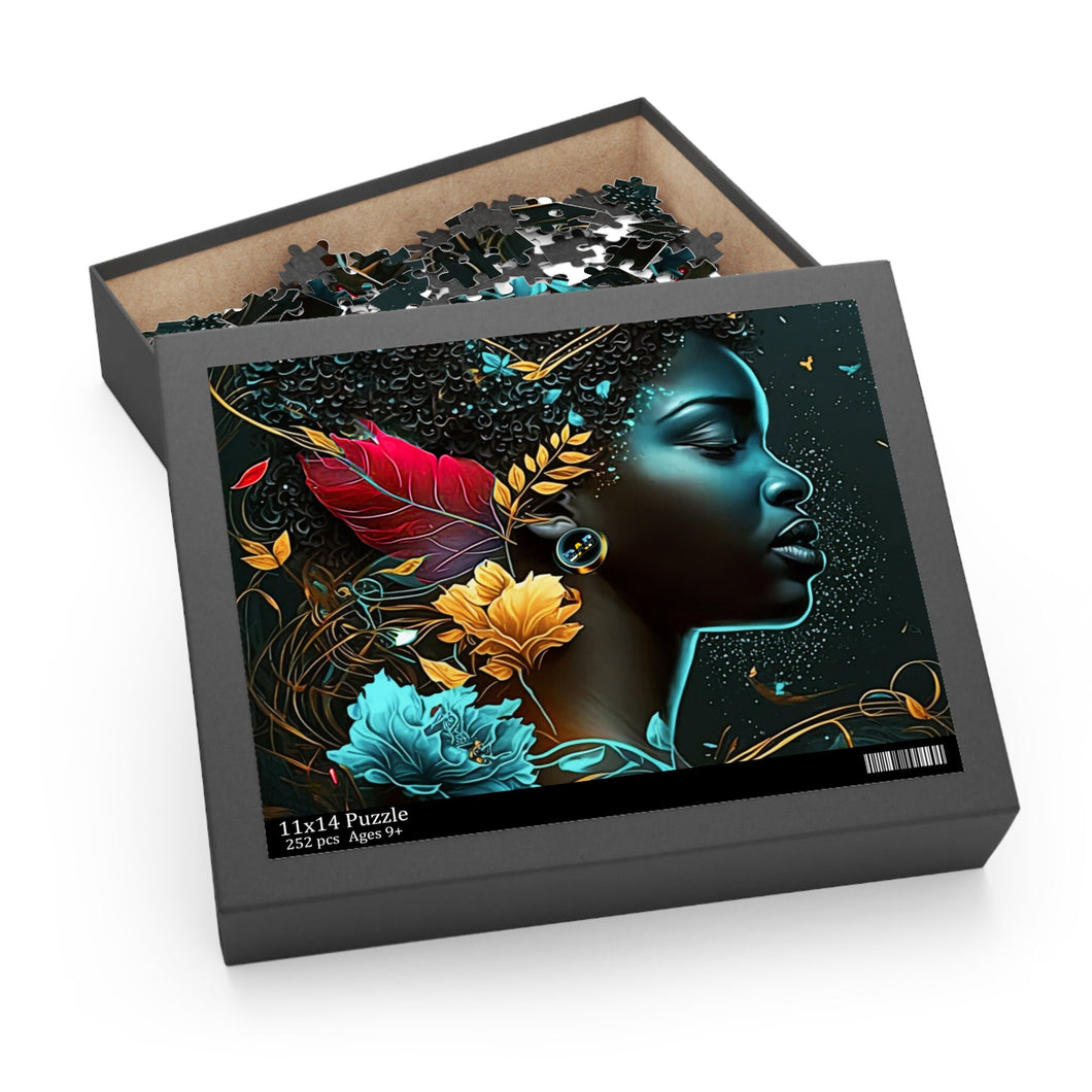 Black woman Aquatic Art Puzzle Family Game (120, 252, 500-Piece)