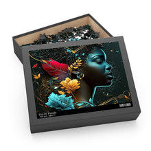 Load image into Gallery viewer, Black woman Aquatic Art Puzzle Family Game (120, 252, 500-Piece)