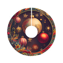 Load image into Gallery viewer, Red and Gold Tree Skirt, Timeless Holiday Elegance, Merry &amp; Bright Tree Skirt, Round Tree Skirt