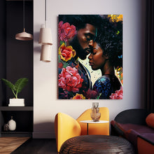 Load image into Gallery viewer, Love and Passion Canvas Art, Affectionate Couple Print, Heartwarming Gift