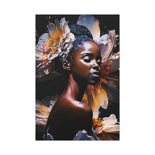 Load image into Gallery viewer, Floral Abstract Canvas Gallery Wrap, Afrocentric Gift for Her, Botanical Art