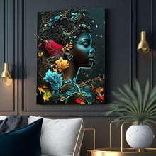 Load image into Gallery viewer, Black Woman Aquatic Vertical Poster Perfect Gift Black Art