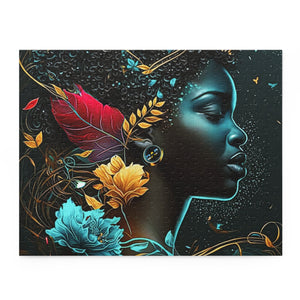 Black woman Aquatic Art Puzzle Family Game (120, 252, 500-Piece)