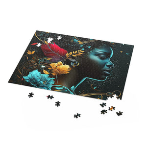 Black woman Aquatic Art Puzzle Family Game (120, 252, 500-Piece)