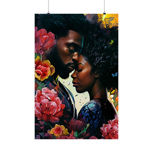 Love and Passion Canvas Art, Affectionate Couple Print, Heartwarming Gift