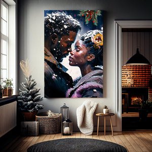 Beautiful Holiday Art Print, Black Art Home Decor, Wall Art, Perfect Gift