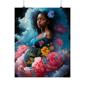 Beautiful Maternity Gift, Baby Shower Gift, Black Art Home Decor, Wall Art