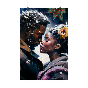 Beautiful Holiday Art Print, Black Art Home Decor, Wall Art, Perfect Gift