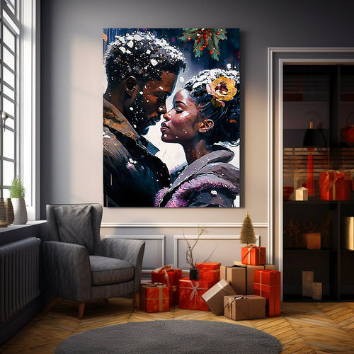 Beautiful Holiday Art Print, Black Art Home Decor, Wall Art, Perfect Gift
