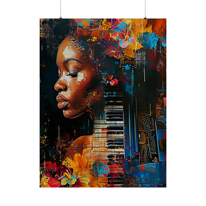 Abstract Piano Art Print - Musical Wall Decor, Piano Keys Poster, Musician Gift, Modern Home Art, Unique Music Room Decoration
