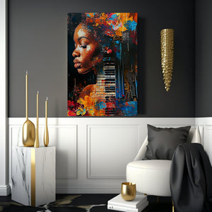 Abstract Piano Art Print - Musical Wall Decor, Piano Keys Poster, Musician Gift, Modern Home Art, Unique Music Room Decoration