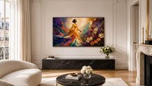 Load image into Gallery viewer, Saffron Gown In A Painted Bloom — Frame TV artwork preview
