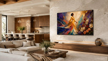 Load image into Gallery viewer, Saffron Gown In A Painted Bloom — Frame TV artwork preview
