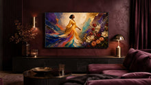 Load image into Gallery viewer, Saffron Gown In A Painted Bloom — Frame TV artwork preview