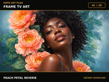 Load image into Gallery viewer, Peach Petal Reverie — Frame TV artwork preview