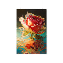 Load image into Gallery viewer, Rose Art Print Pink Wall Art Colorful Art Digital Print Unique Art Modern Art Wall Art Poster Floral Art Print