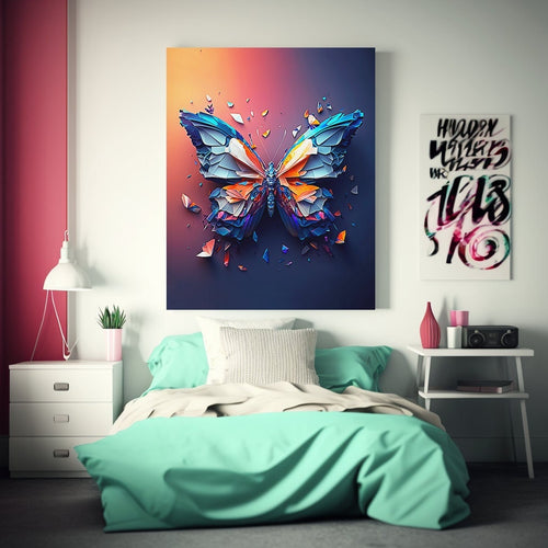 Butterfly Art Print Digital Art Modern Art Girls Bedroom Decor Abstract Wall Decor Butterfly Poster