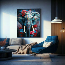 Load image into Gallery viewer, Elephant Art Print Colorful Art Digital Prints Digital Art Floral Art Wall Art Poster Animal Art