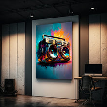 Load image into Gallery viewer, 90s Boombox Wall Art Poster Unique Art Digital Art Digital Prints Colorful Art Modern Art Music Art