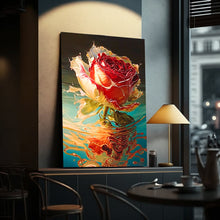 Load image into Gallery viewer, Rose Art Print Pink Wall Art Colorful Art Digital Print Unique Art Modern Art Wall Art Poster Floral Art Print