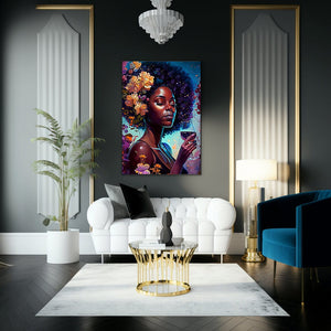 Black Art Digital Print Gift for Her Wine Drinking Abstract Art for Housewarming Gift Digital Wall Art Poster