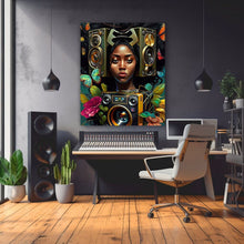 Load image into Gallery viewer, Music Wall Art Abstract music art Afrocentric Art Gift Digital Wall Art Poster