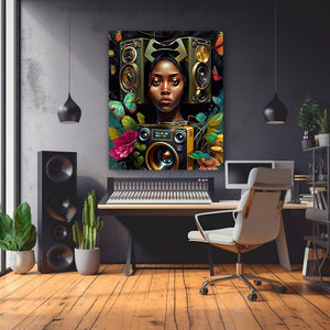 Music Wall Art Abstract music art Afrocentric Art Gift Digital Wall Art Poster
