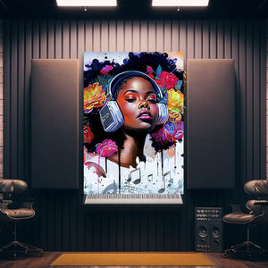 Music Art Print Abstract Black Art for Housewarming Gift Afro Art Gift Digital Wall Art Poster