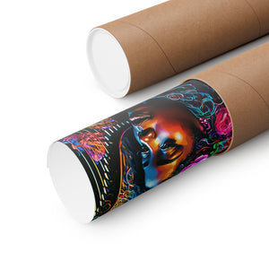 Digital Art Harpist Print Abstract Black Art for Housewarming Gift Afro Art Gift Digital Wall Art Poster