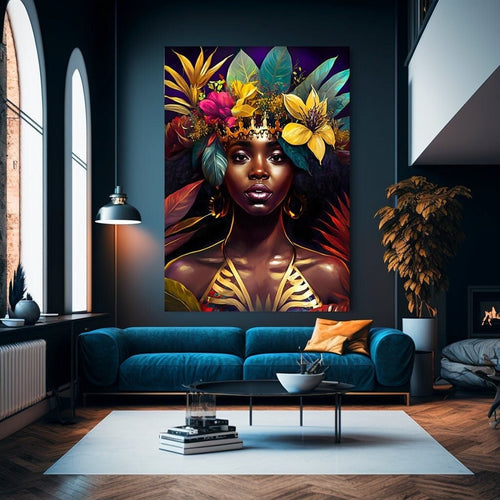 Black Queen Wall Art Abstract art Afrocentric Housewarming Gift for Her Digital Wall Art Poster