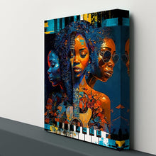 Load image into Gallery viewer, Music Art Black Art Canvas Abstract Art Digital Art Canvas Gallery Wraps