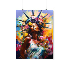Load image into Gallery viewer, Statue of Liberty Black Woman Abstract Art Afrocentric Housewarming Gift for Her Digital Wall Art Poster