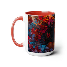 Load image into Gallery viewer, Coffee Mugs Beautiful Black Art Two-Tone Coffee Mugs, 15oz