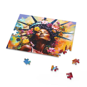 Statue of Liberty Black Art Puzzle (120, 252, 500-Piece)