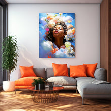 Load image into Gallery viewer, Black Art Abstract Afrocentric Housewarming Gift for Her Digital Wall Print Cloud Art