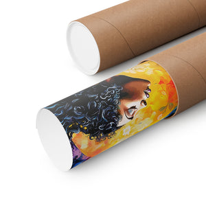 Beautiful Abstract Art, Afrocentric Gift for Her, Painting print, Floral Art