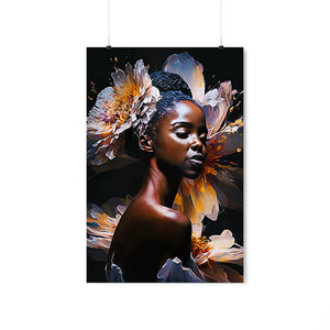 Beautiful Floral Abstract Art, Afrocentric Gift for Her, Painting print, Floral Art