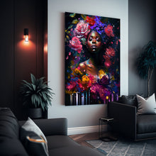 Load image into Gallery viewer, Piano Abstract Art Afrocentric Housewarming Gift for Her Digital Wall Print Birthday Gift Floral Art